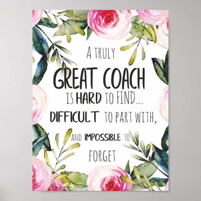 Great Coach typography Office decor Coach gift (Front)