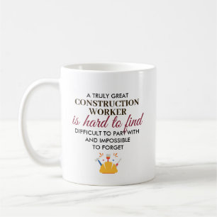 Great Construction Worker Personalized Name Gift Coffee Mug