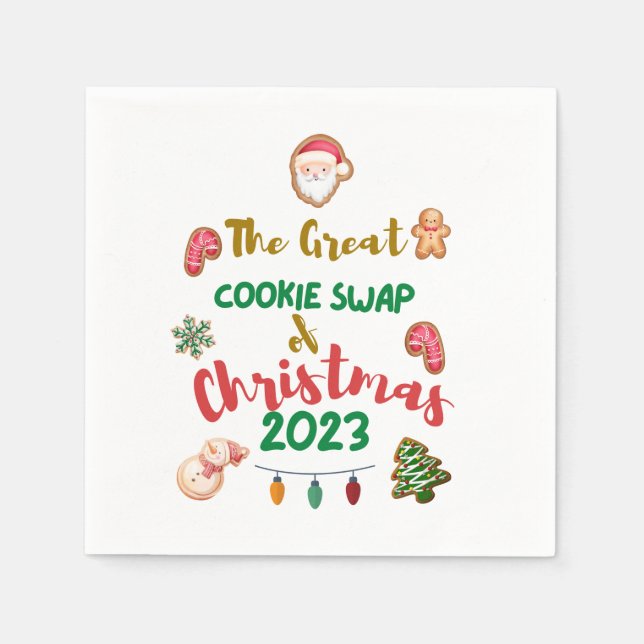 Great Cookie Swap of Christmas 2023 - Napkins (Front)