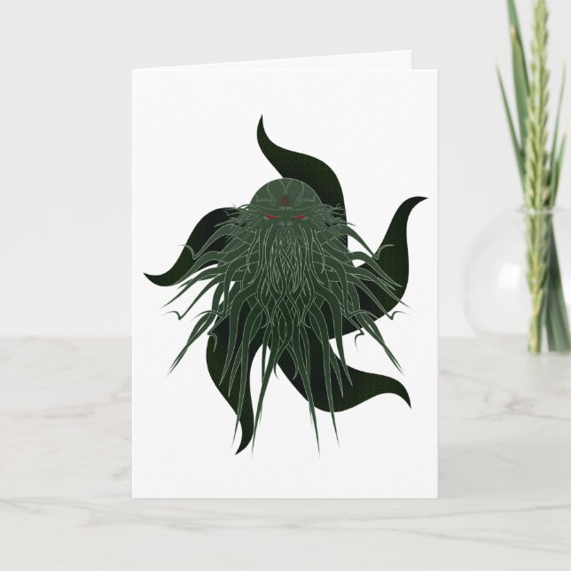 Great Cthulhu Customisable Greeting Card (Front)