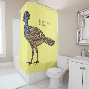 Great curassow bird cartoon illustration 