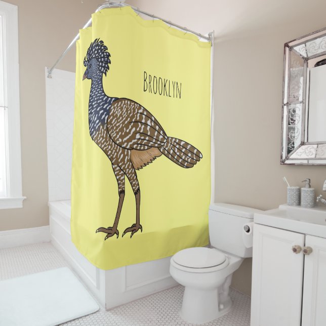 Great curassow bird cartoon illustration  (In Situ)