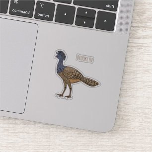 Great curassow bird cartoon illustration 