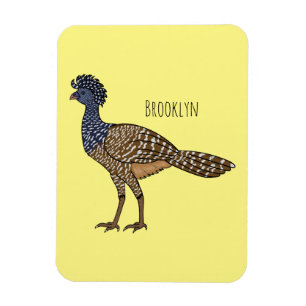 Great curassow bird cartoon illustration magnet