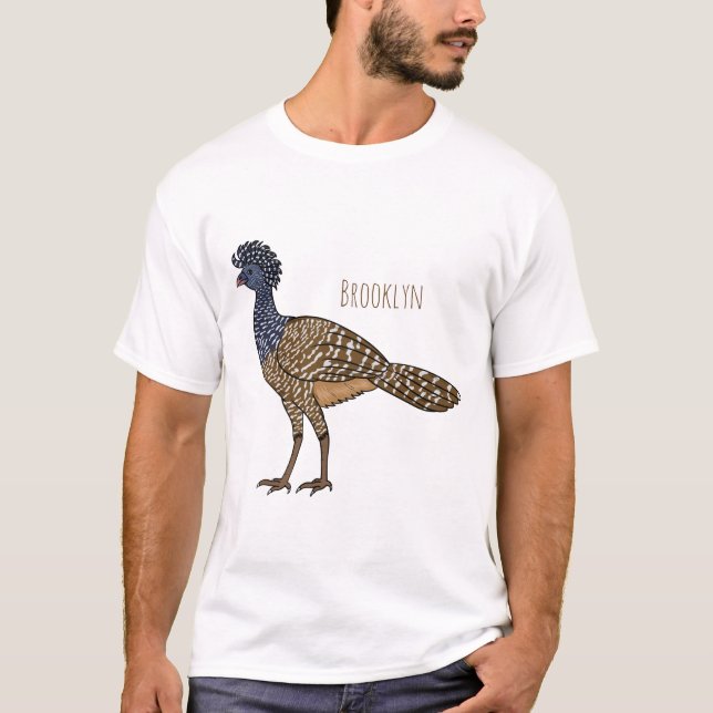 Great curassow bird cartoon illustration T-Shirt (Front)