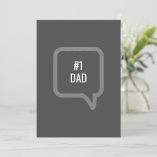 Great Custom Number 1 Dad Father's Day Card