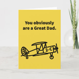 Great Dad Plane 2-C Family Card