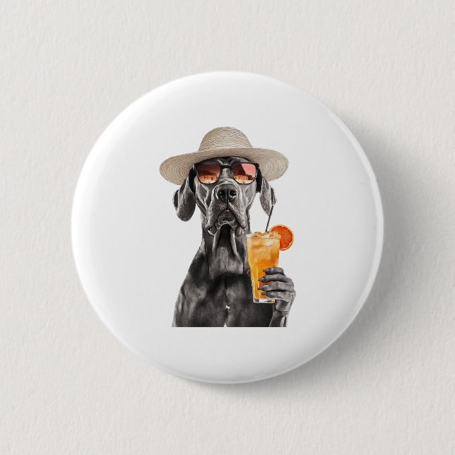 Great Dane 2 Inch Round Button (Front)