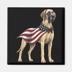 Great Dane 4th Of July Aamerican Flag Dog Magnet