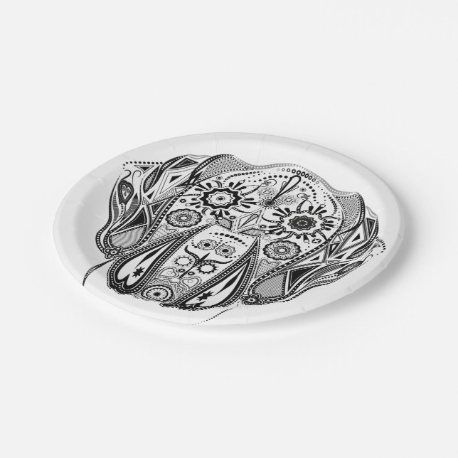 Great Dane Abstract Paper Plate (Angled)
