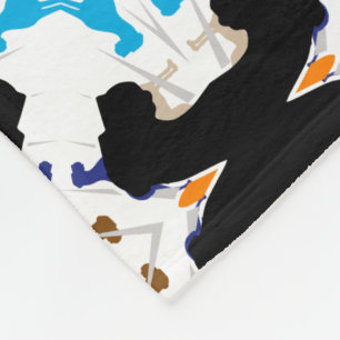 Great Dane abstract pattern Fleece Blanket