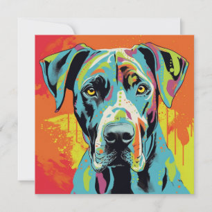 Great Dane Abstract Pop Art Anniversary