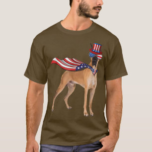 Great Dane American Flag Bandana Patriotic 4th Of T-Shirt