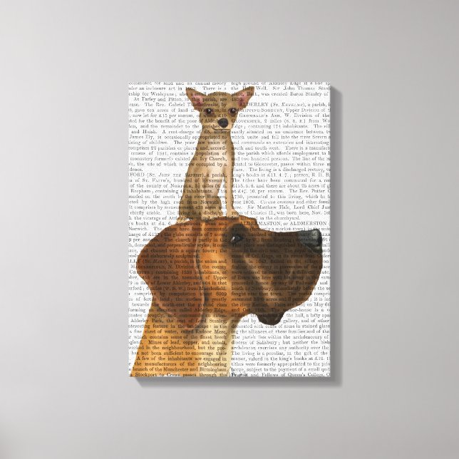 Great Dane and Chihuahua Canvas Print (Front)