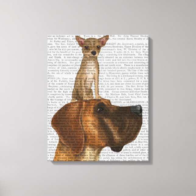 Great Dane and Chihuahua Canvas Print (Front)