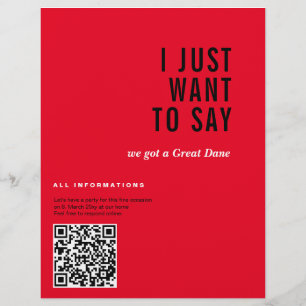 Great Dane annonçant les cartes