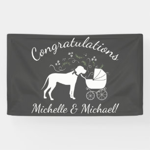 Great Dane Baby Shower Banner