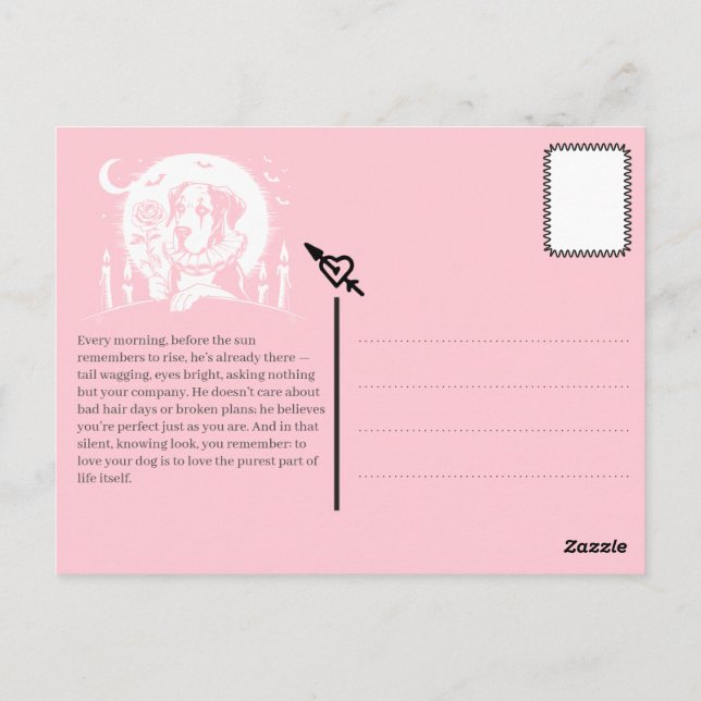 Great Dane "BIG LOVE" Postcard (Back)