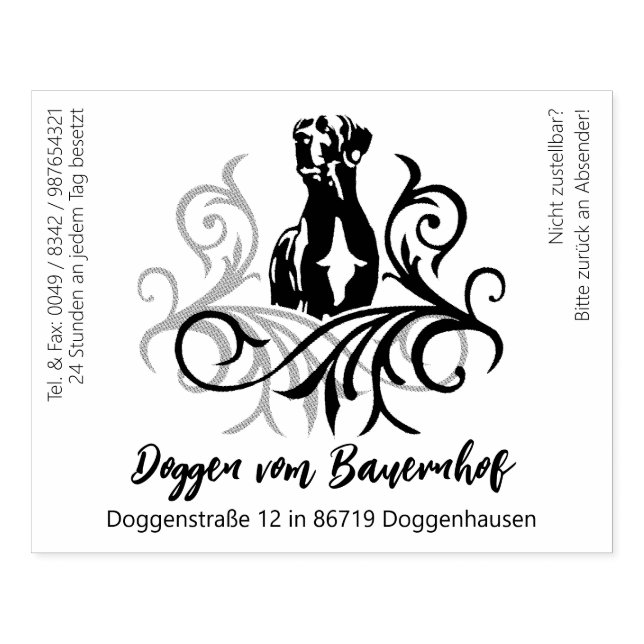 Great Dane Big Rubber Stamp (Imprint)