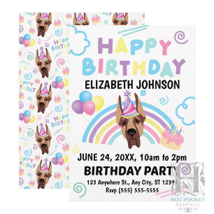 Great Dane Birthday Invitation