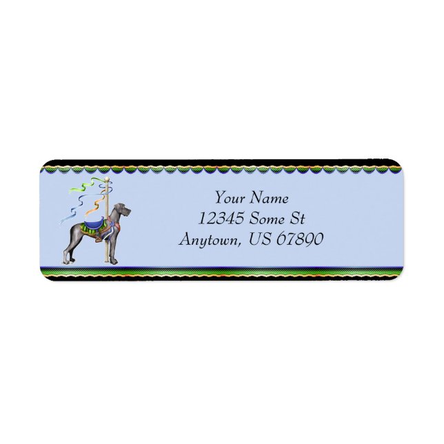 Great Dane Black Carousel UC Labels (Front)