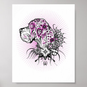 Great Dane Black Heart Poster
