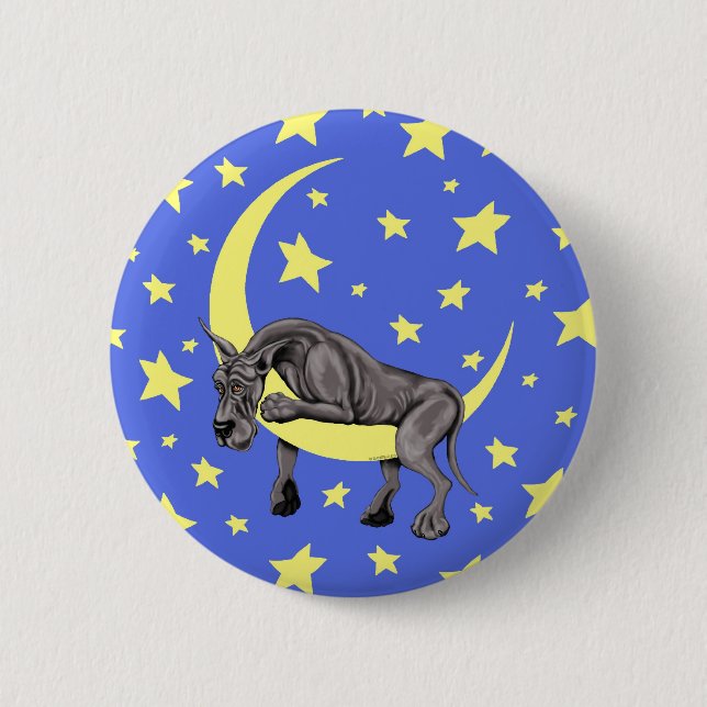 Great Dane Black Twinkle - Customized 2 Inch Round Button (Front)