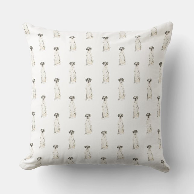 Great Dane (Black White Harlequin) Throw Pillow (Front)