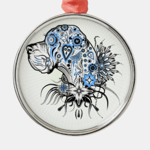 Great Dane Blackheart  Metal Ornament