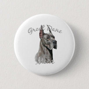 Great Dane (blue) Mom 2 Inch Round Button