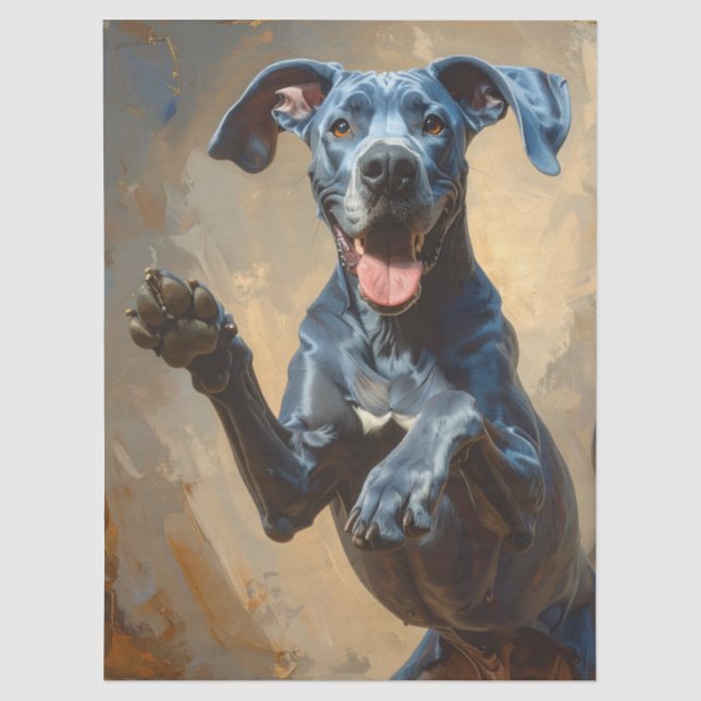 Great Dane blue   Tissue Paper (Front)