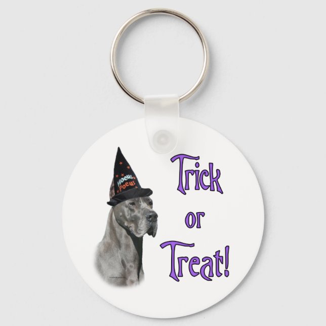 Great Dane (blue) Trick Keychain (Front)