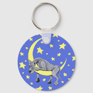 Great Dane Blue Twinkle Keychain