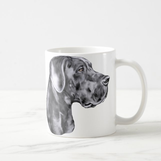 Great Dane Blue Uncropped Coffee Mug (Right)