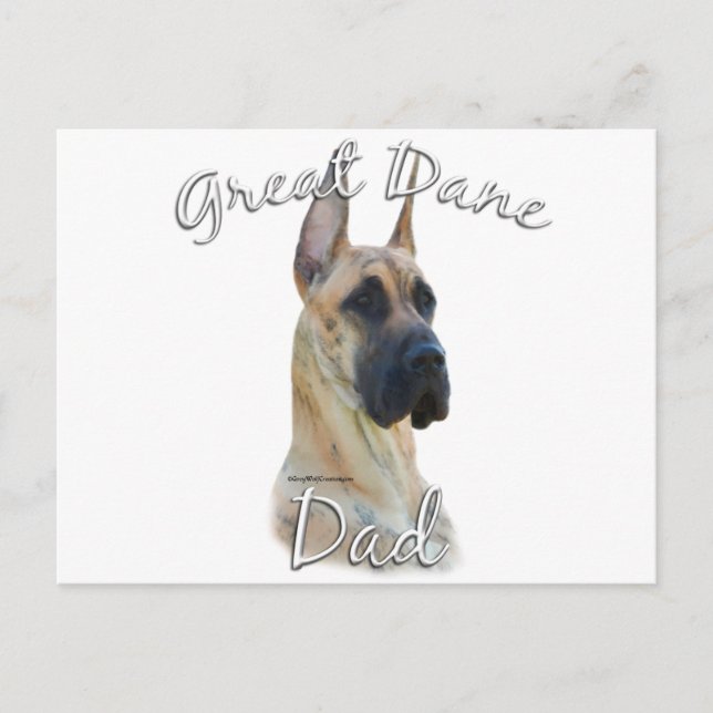 Great Dane (brindle) Mom 2 Postcard (Front)