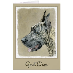 Great Dane (Brindle) Painting - Original Dog Art