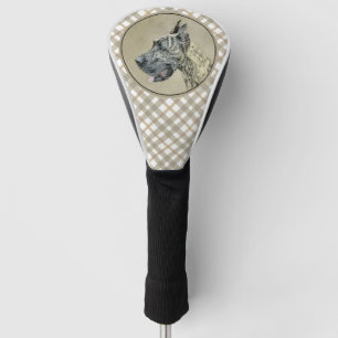 Great Dane (Brindle) Painting - Original Dog Art Golf Head Cover