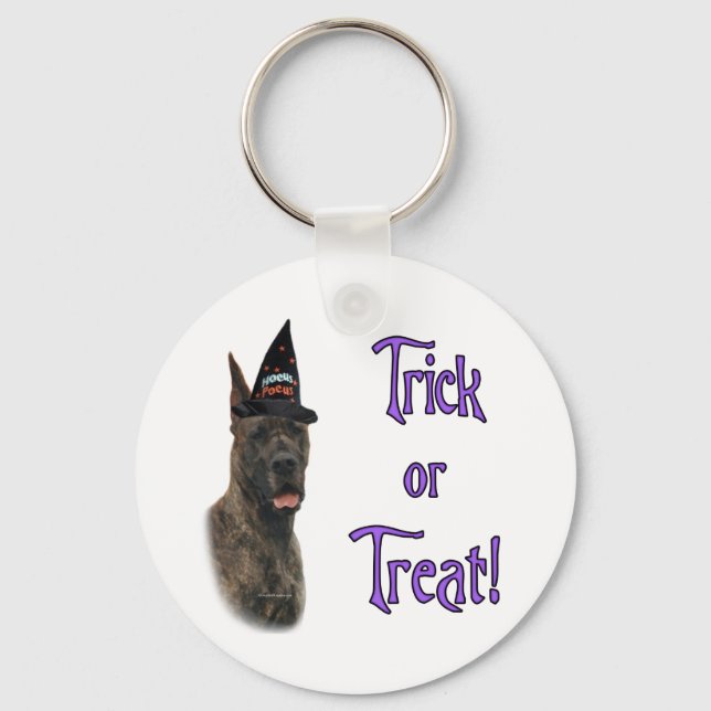 Great Dane (brindle) Trick Keychain (Front)