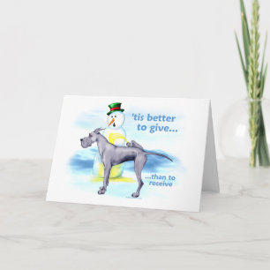 Great Dane BTG Blue Holiday Card