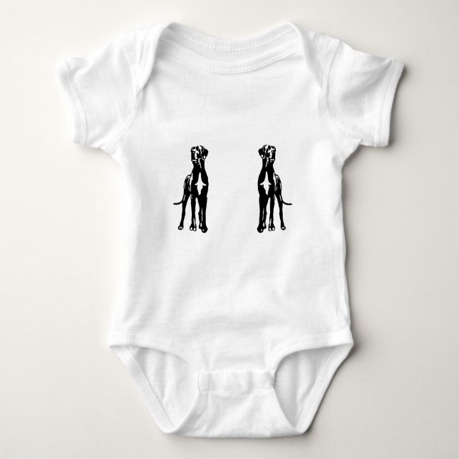 Great Dane Buddys Baby Bodysuit (Front)