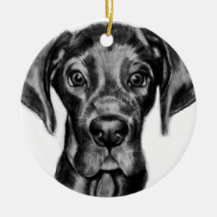 Great Dane by Carol Zeock Ceramic Ornament