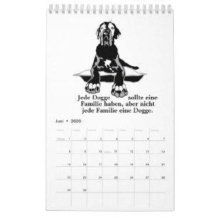 Great Dane Calendar Quotes white