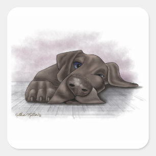 Great Dane Cartoon Square Sticker