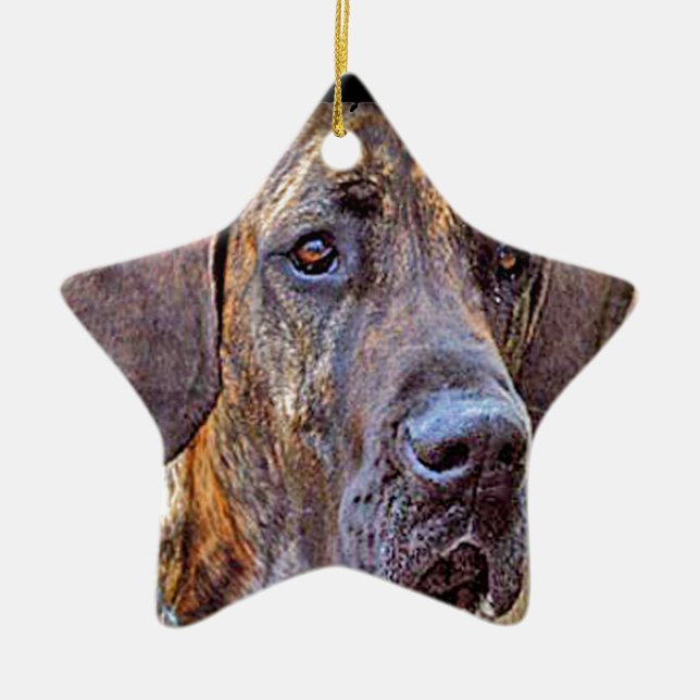 "Great Dane" Ceramic Ornament (Front)