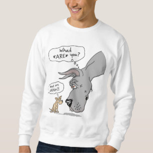 Great Dane & Chihuahua Blue Sweatshirt