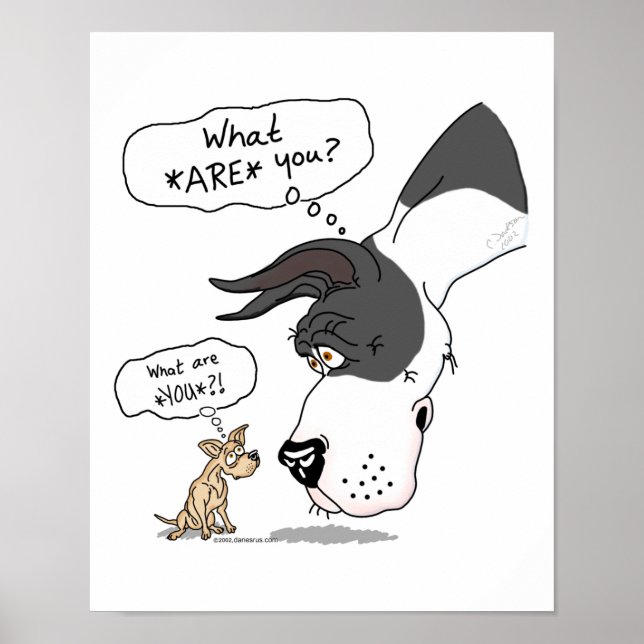 Great Dane & Chihuahua Mantle Poster (Front)