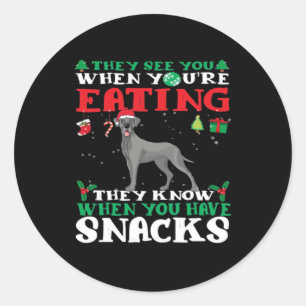 Great Dane Christmas fun Classic T-Shirt Classic Round Sticker