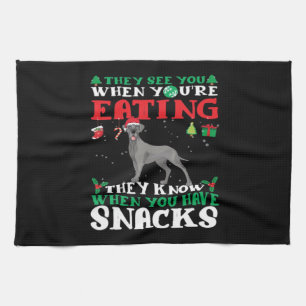 Great Dane Christmas fun Classic T-Shirt Kitchen Towel