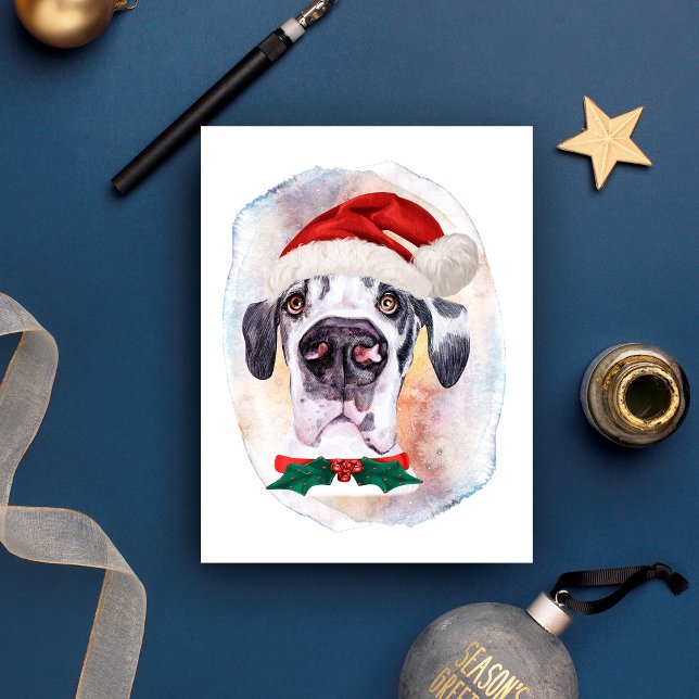 Great Dane Christmas Gifts For Dogs Lovers Holiday Postcard (Creator Uploaded)