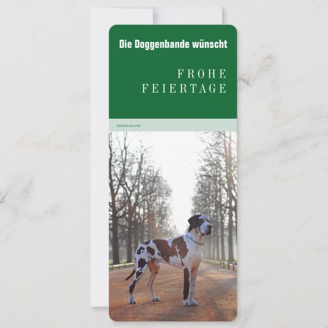 Great Dane Christmas Holiday Card (Front)